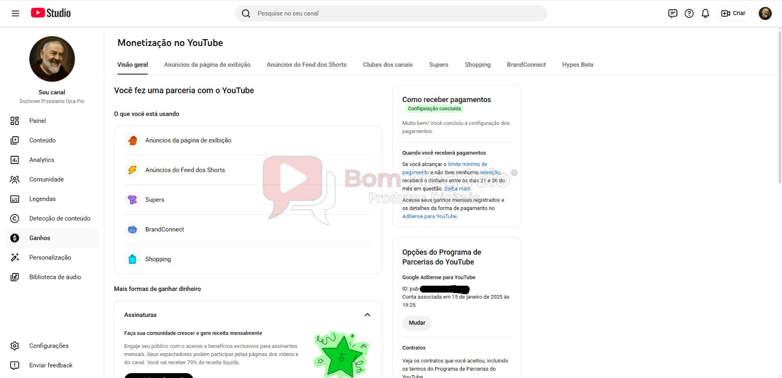 CANAL DO YOUTUBE DE 6K MONETIZADO - RELIGIÃO (COD-442) - Imagem 4