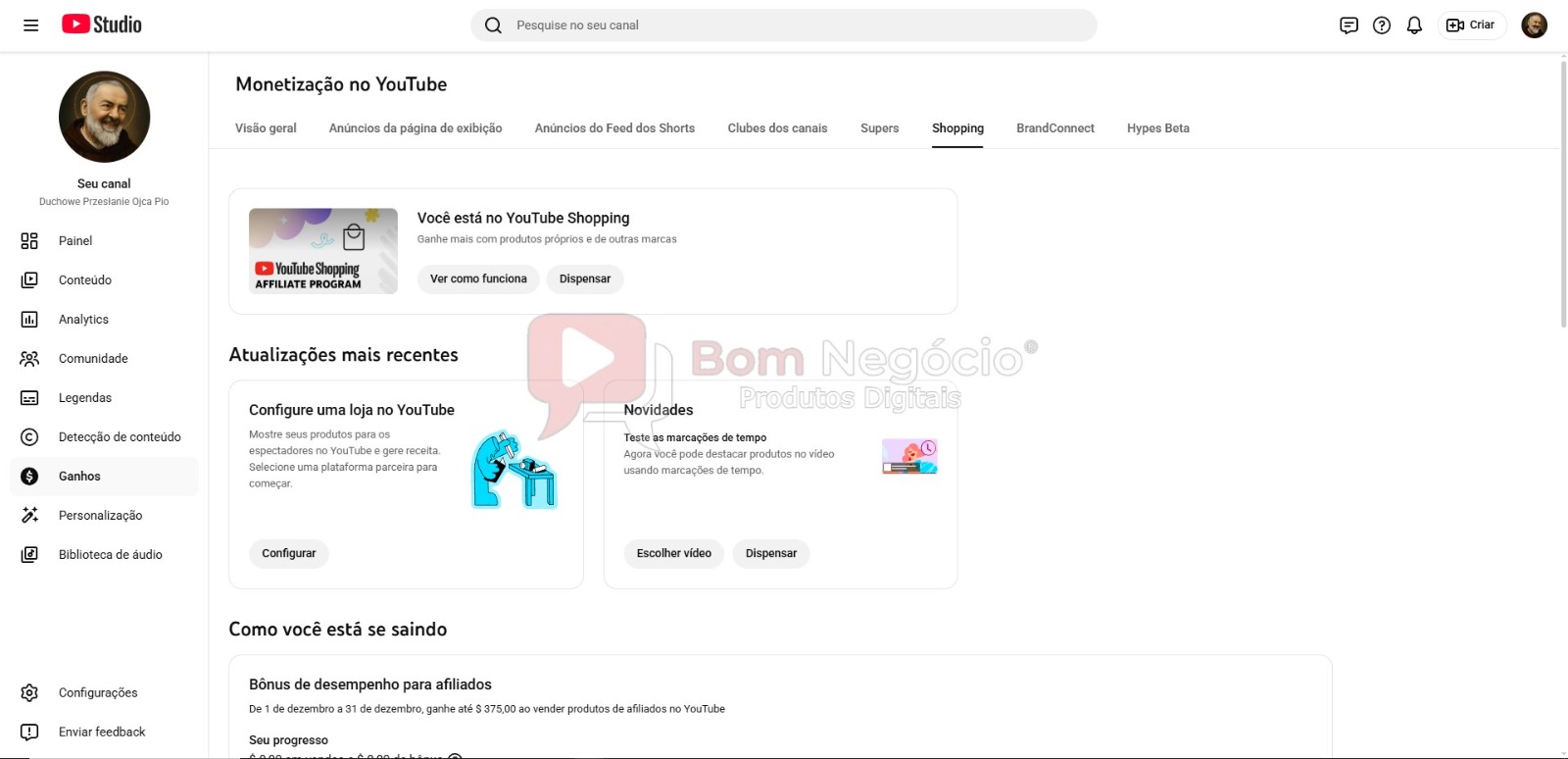 CANAL DO YOUTUBE DE 6K MONETIZADO - RELIGIÃO (COD-442) - Imagem 5