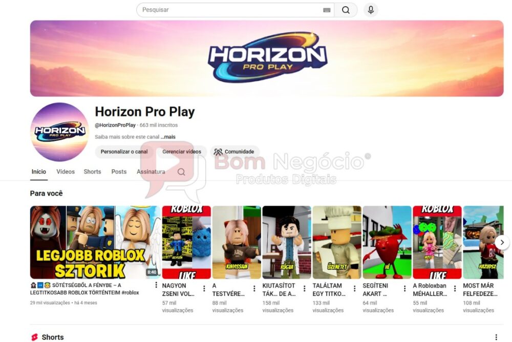 CANAL DO YOUTUBE DE 663K NÃO MONETIZADO - GAMES (COD-577)