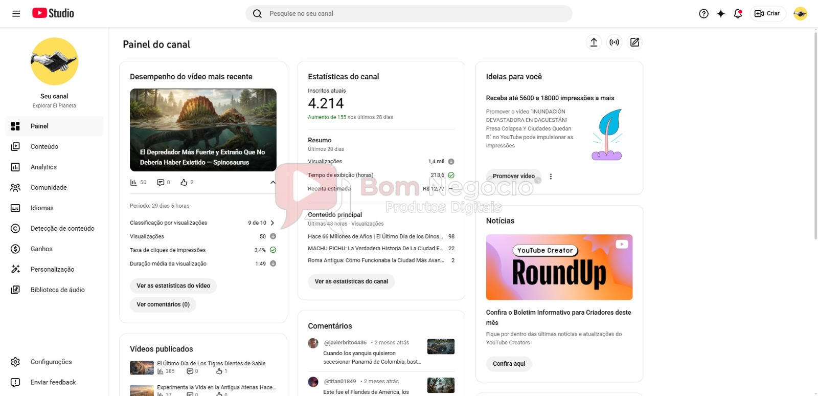 CANAL DO YOUTUBE DE 4K MONETIZADO - HISTORIAS (COD-578) - Imagem 2