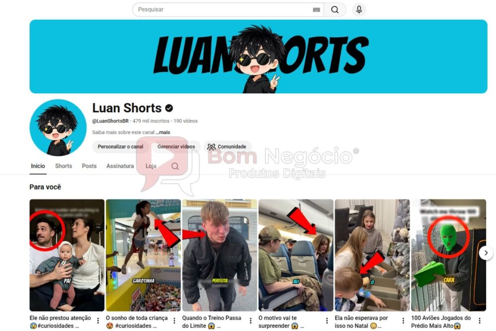 CANAL DO YOUTUBE DE 479K SEMI-MONETIZADO - CURIOSIDADES (COD-590)
