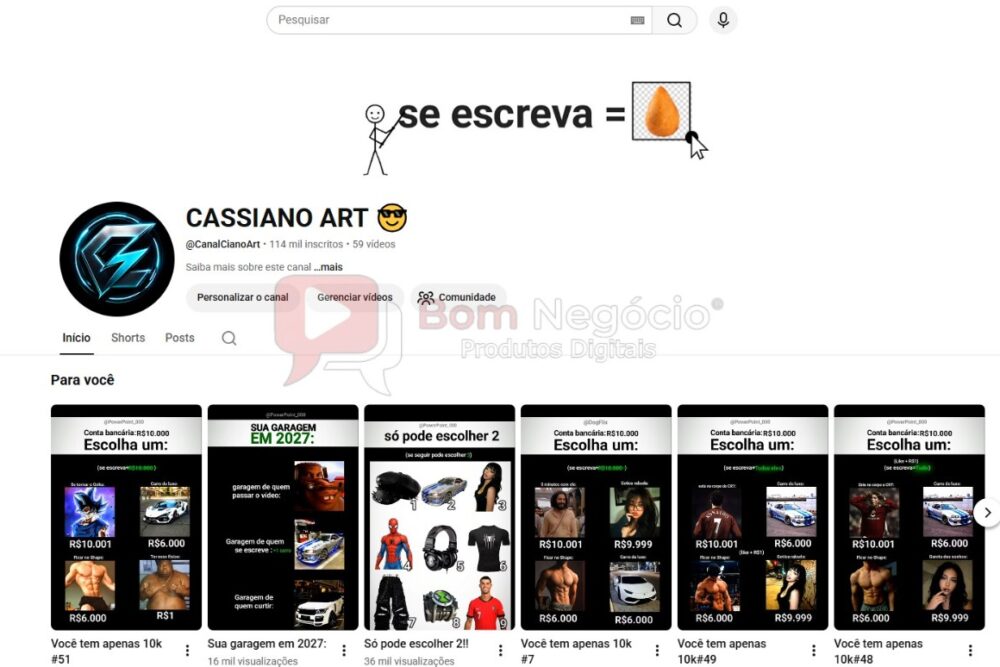 CANAL DO YOUTUBE DE 114K NÃO MONETIZADO - ENTRETENIMENTO (COD-600)