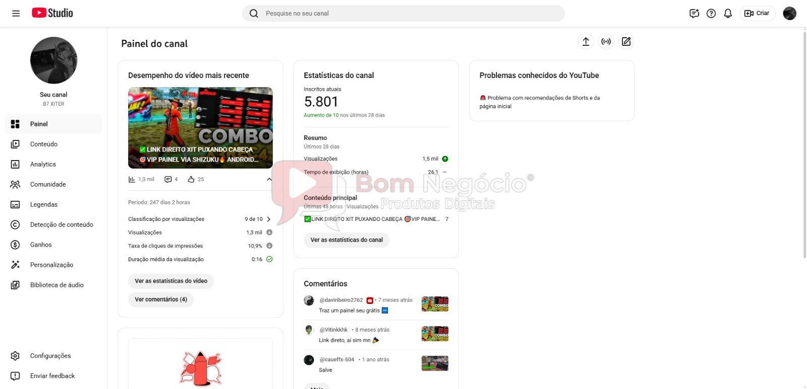 CANAL DO YOUTUBE DE 5K NÃO MONETIZADO - GAMES (COD-601) - Imagem 2