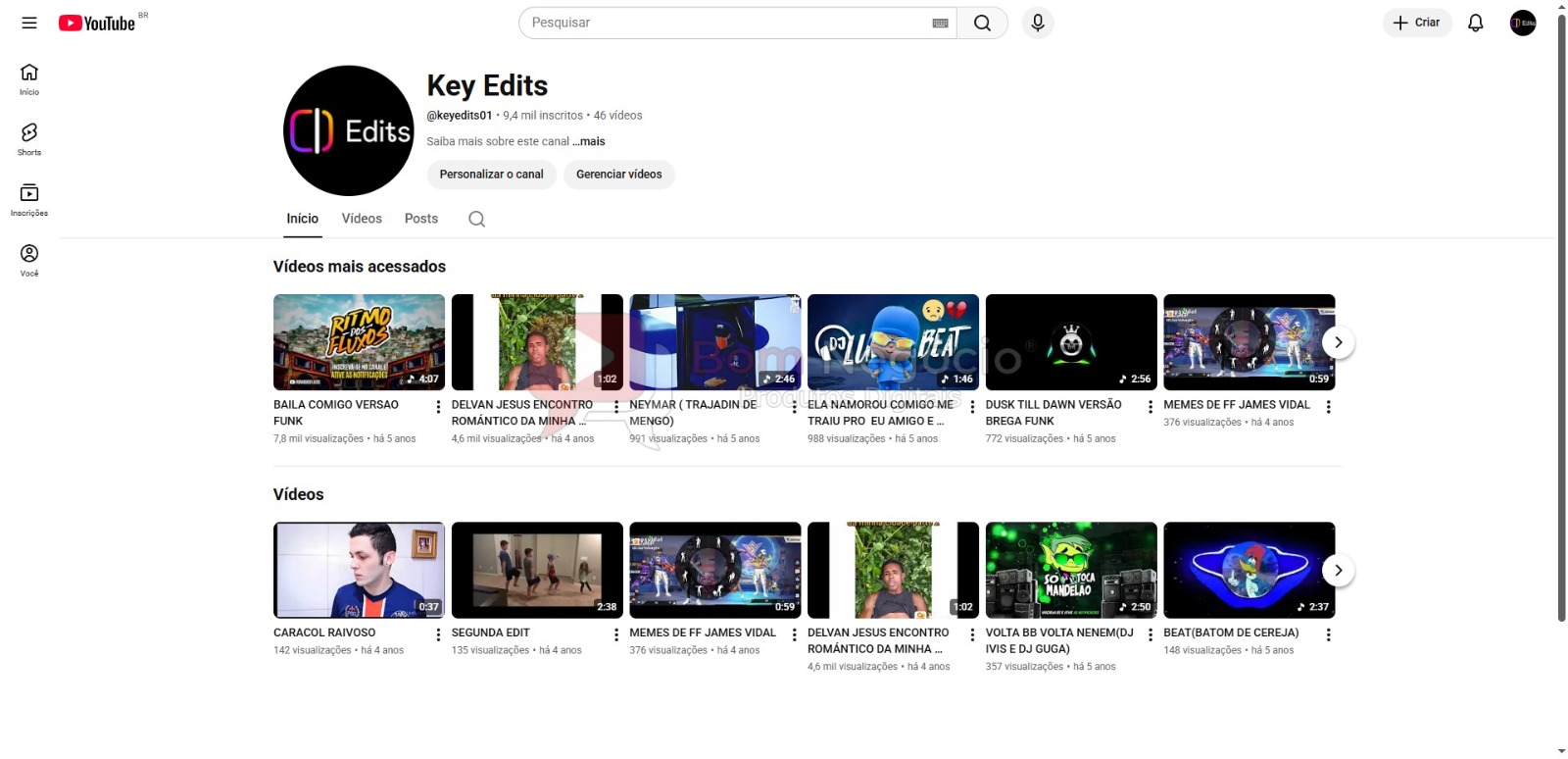 CANAL DO YOUTUBE DE 9K NÃO MONETIZADO - HUMOR (COD-506)