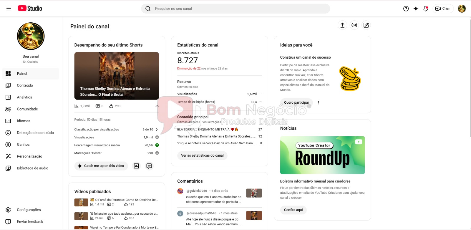 CANAL DO YOUTUBE DE 8K NÃO MONETIZADO - ENTRETENIMENTO (COD-509) - Imagem 2