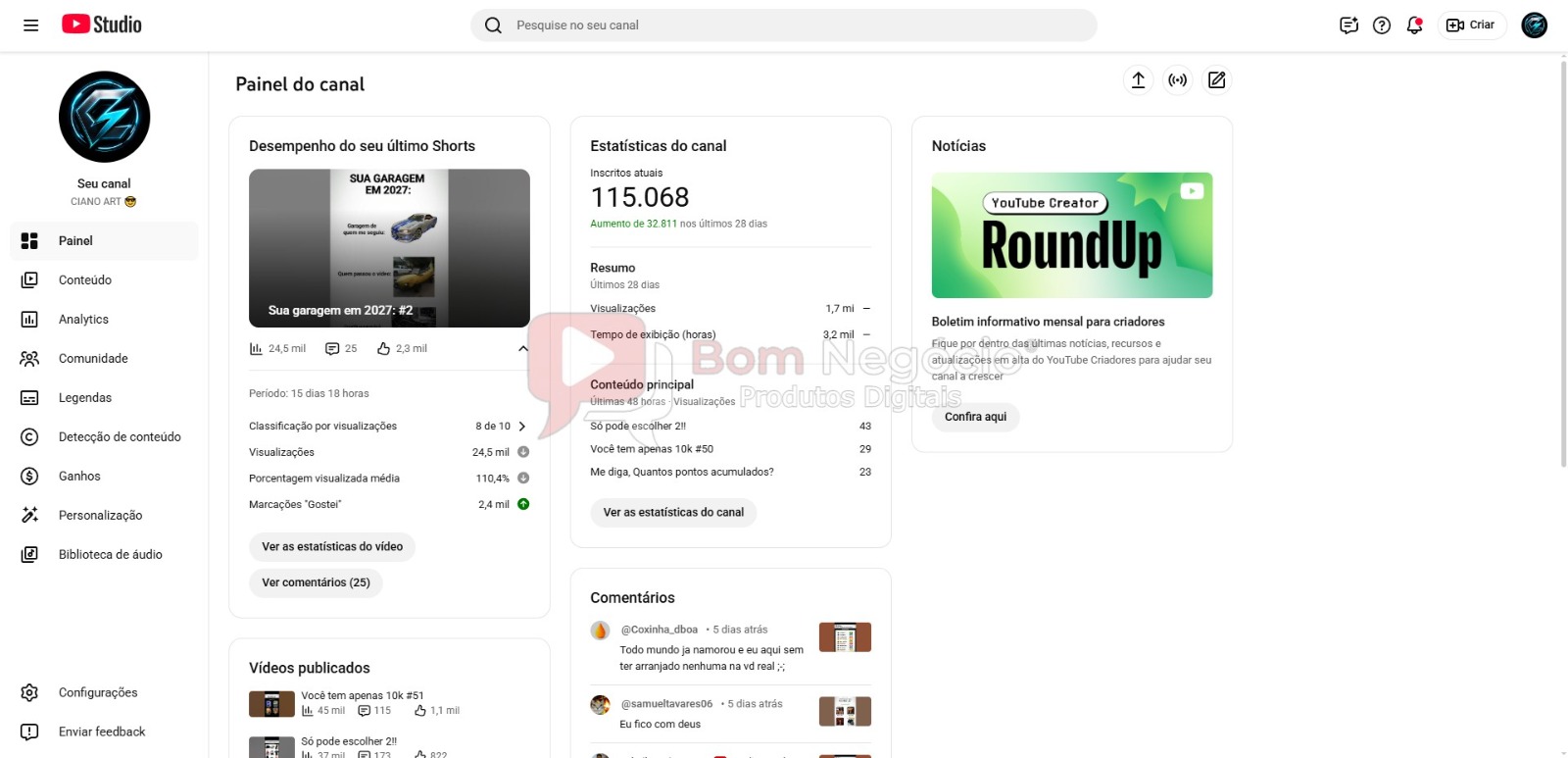 CANAL DO YOUTUBE DE 114K NÃO MONETIZADO - QUIZ (COD-515) - Imagem 2
