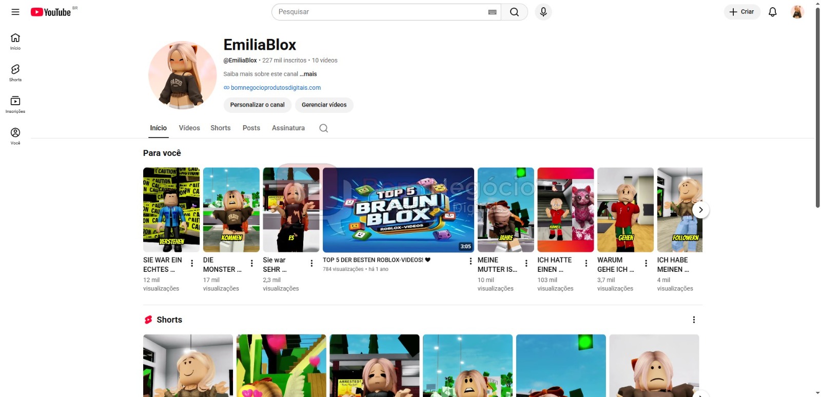 CANAL DO YOUTUBE DE 227K NÃO MONETIZADO - INFANTIL (COD-518)
