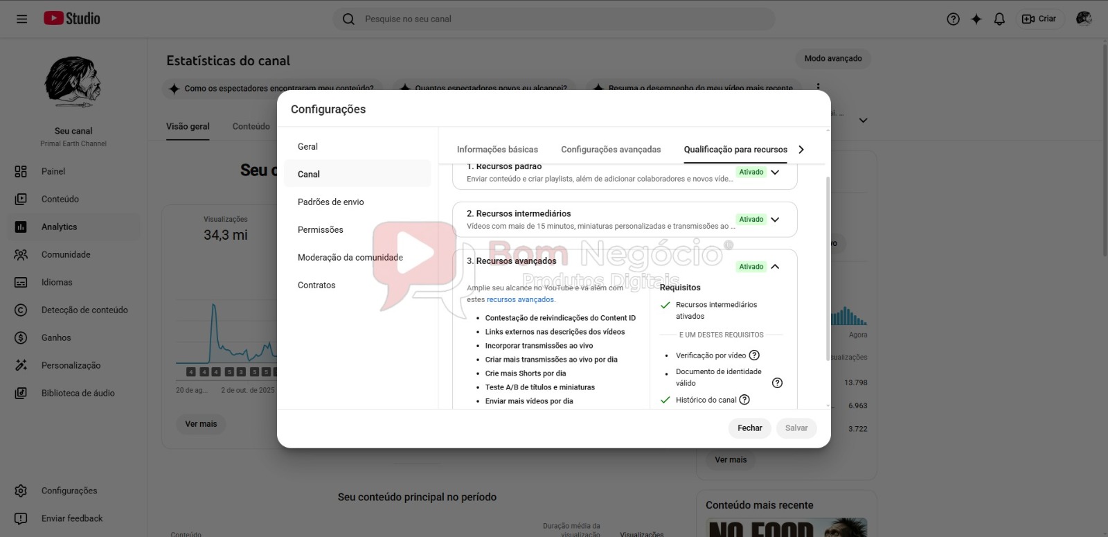 CANAL DO YOUTUBE DE 125K NÃO MONETIZADO - PRÉ-HISTORIA (COD-524) - Imagem 4