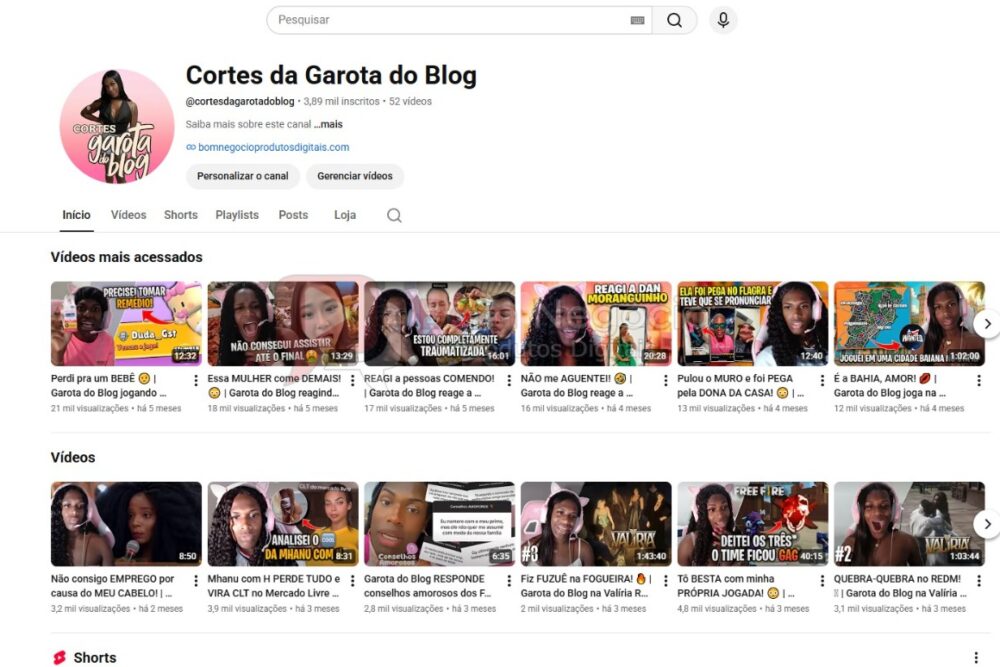 CANAL DO YOUTUBE DE 3K MONETIZADO - ENTRETENIMENTO (COD-531)