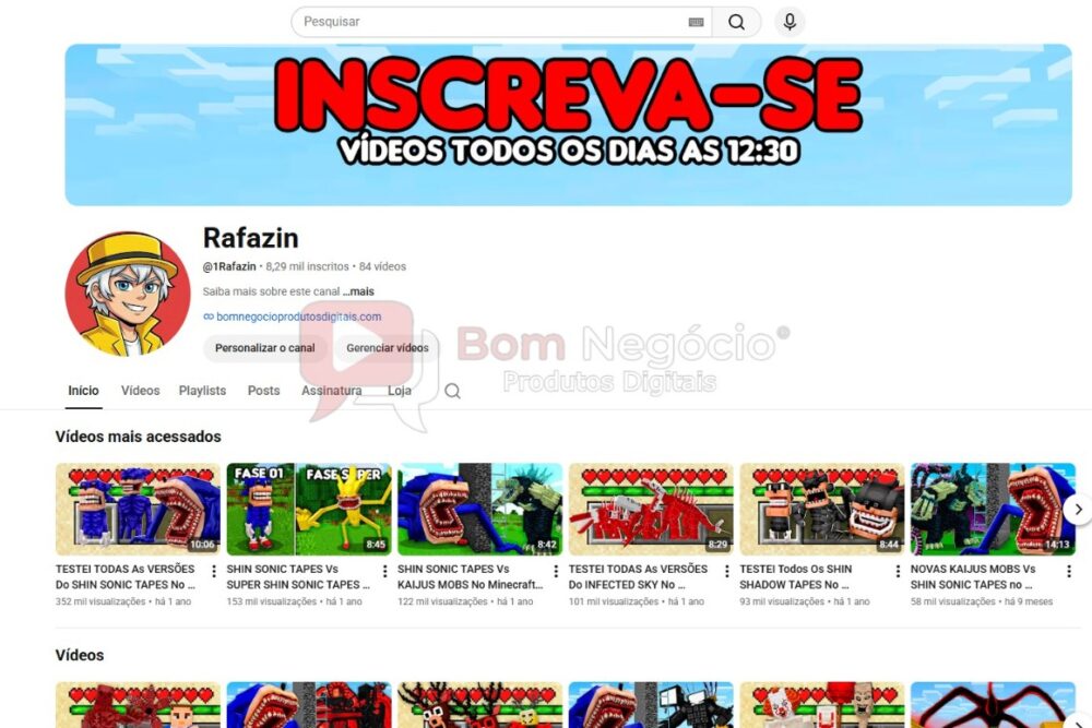 CANAL DO YOUTUBE DE 8K MONETIZADO - GAMES (COD-547)