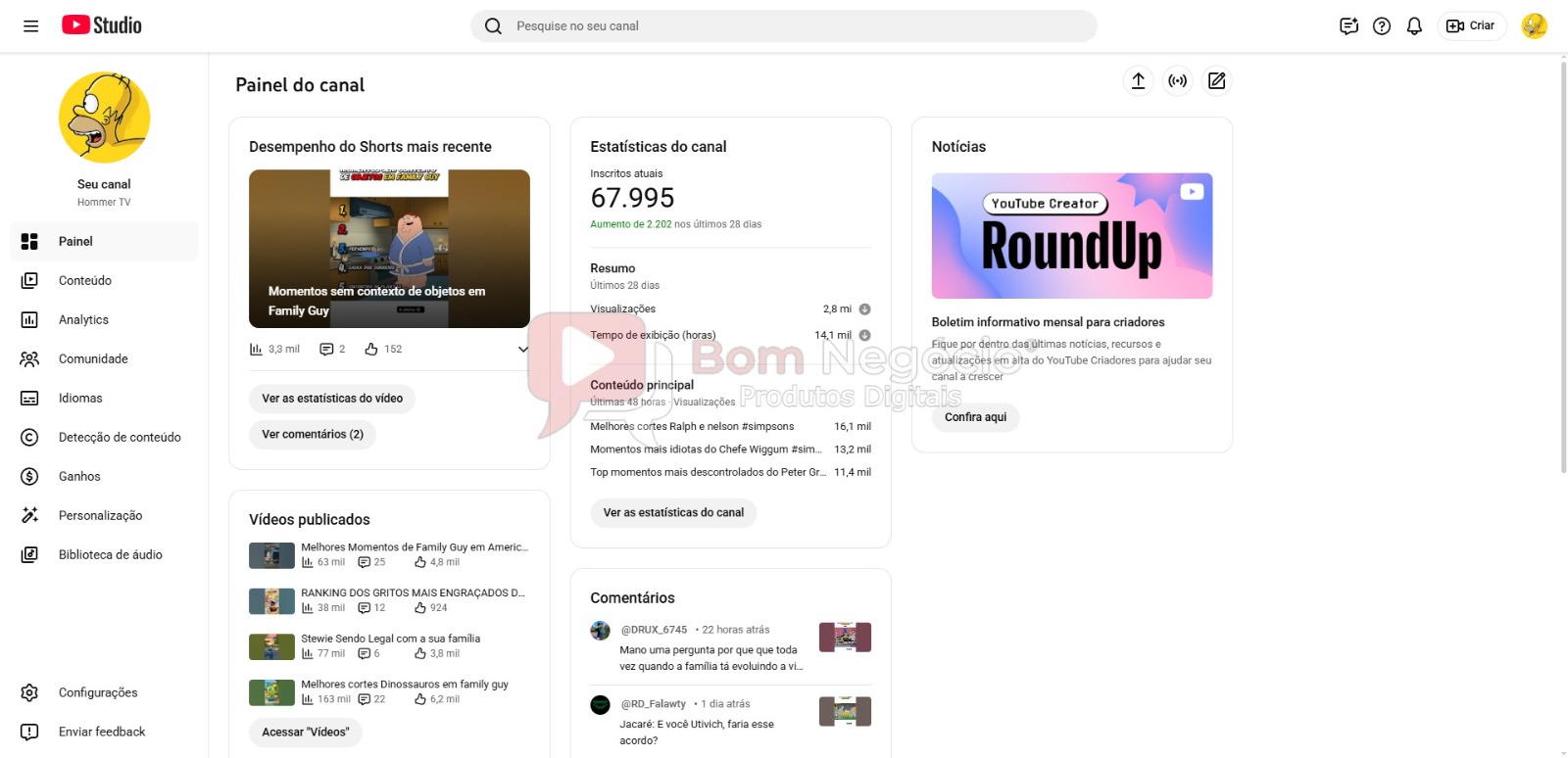 CANAL DO YOUTUBE DE 68K NÃO MONETIZADO - ENTRETENIMENTO (COD-569) - Imagem 2