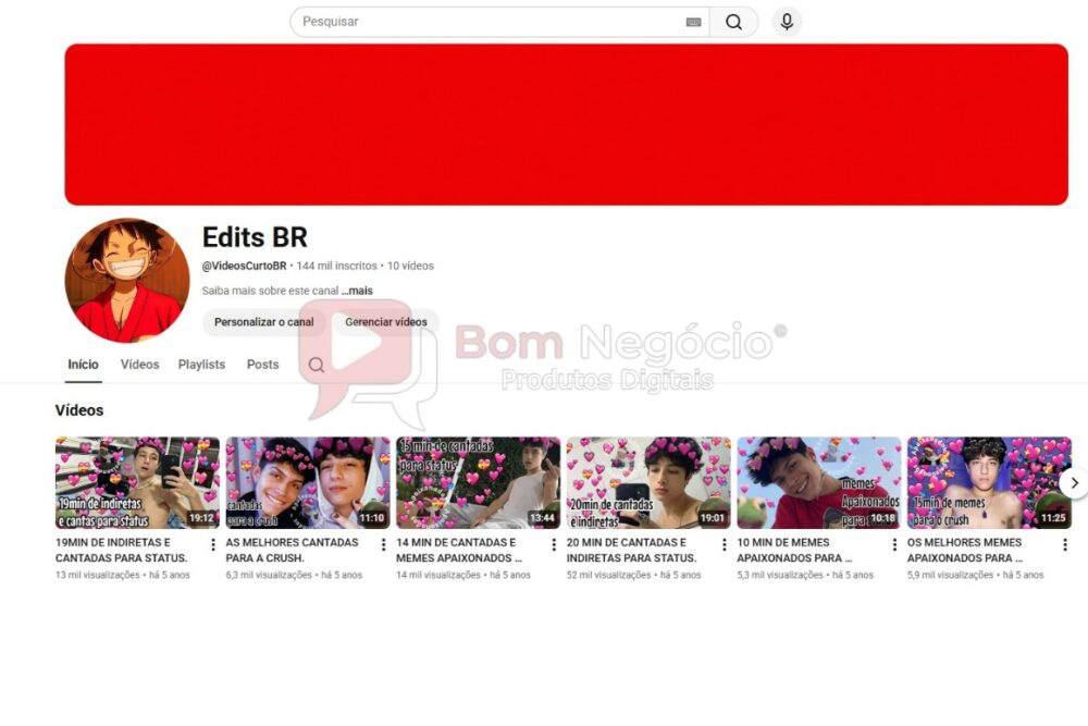 CANAL DO YOUTUBE DE 144K NÃO MONETIZADO - MEMES (COD-573)
