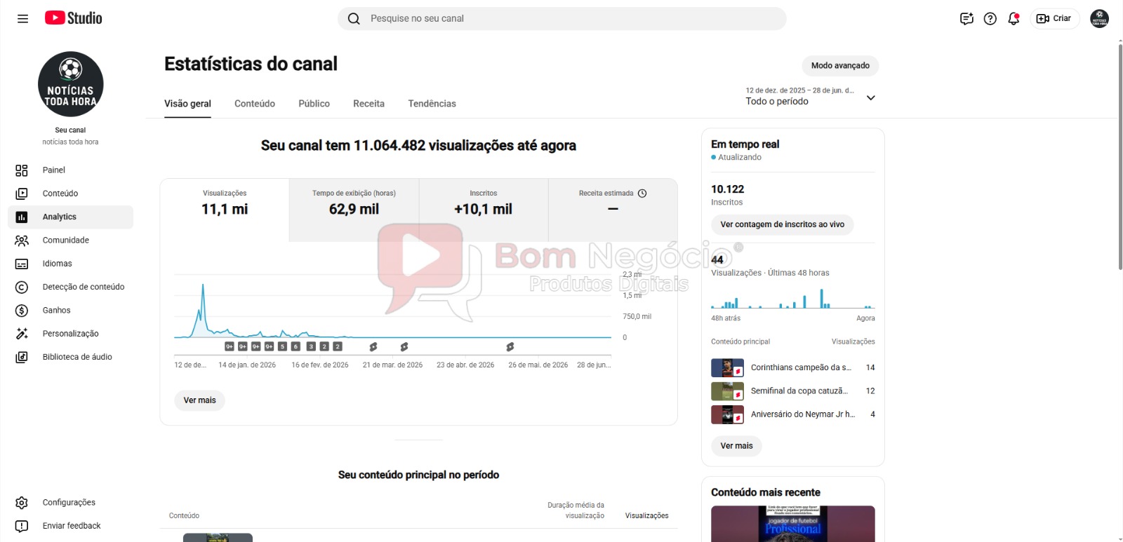 CANAL DO YOUTUBE DE 10K NÃO MONETIZADO - FUTEBOL (COD-577) - Imagem 3