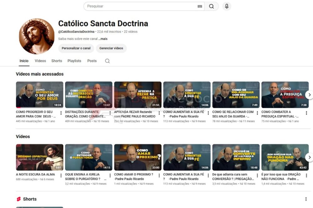 CANAL DO YOUTUBE DE 22K NÃO MONETIZADO - RELIGIÃO (COD-582)