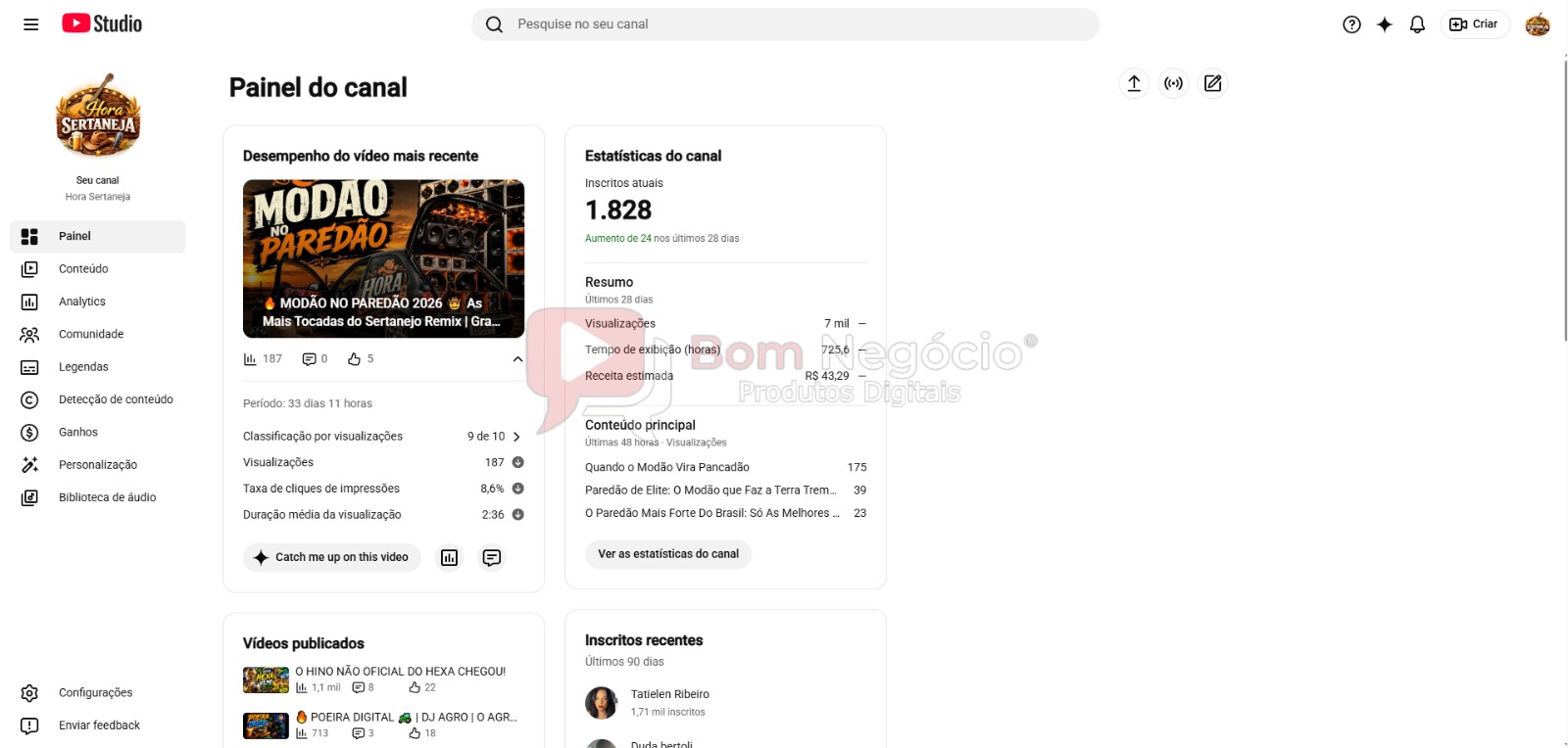-CANAL DO YOUTUBE DE 2K MONETIZADO - MUSICAL (COD-603) - Imagem 2