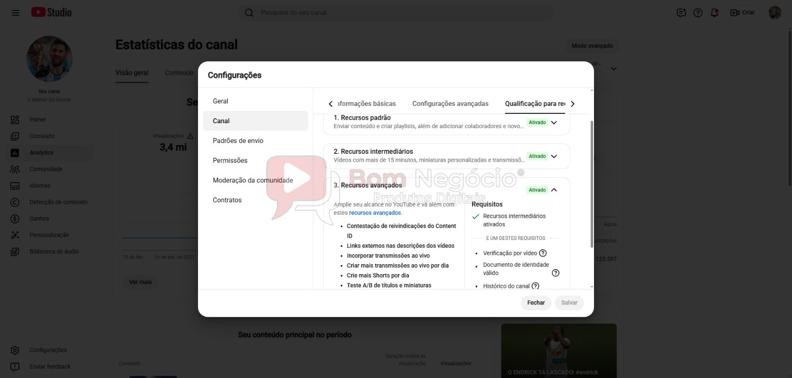CANAL DO YOUTUBE DE 7K NÃO MONETIZADO - FUTEBOL (COD-606) - Imagem 4