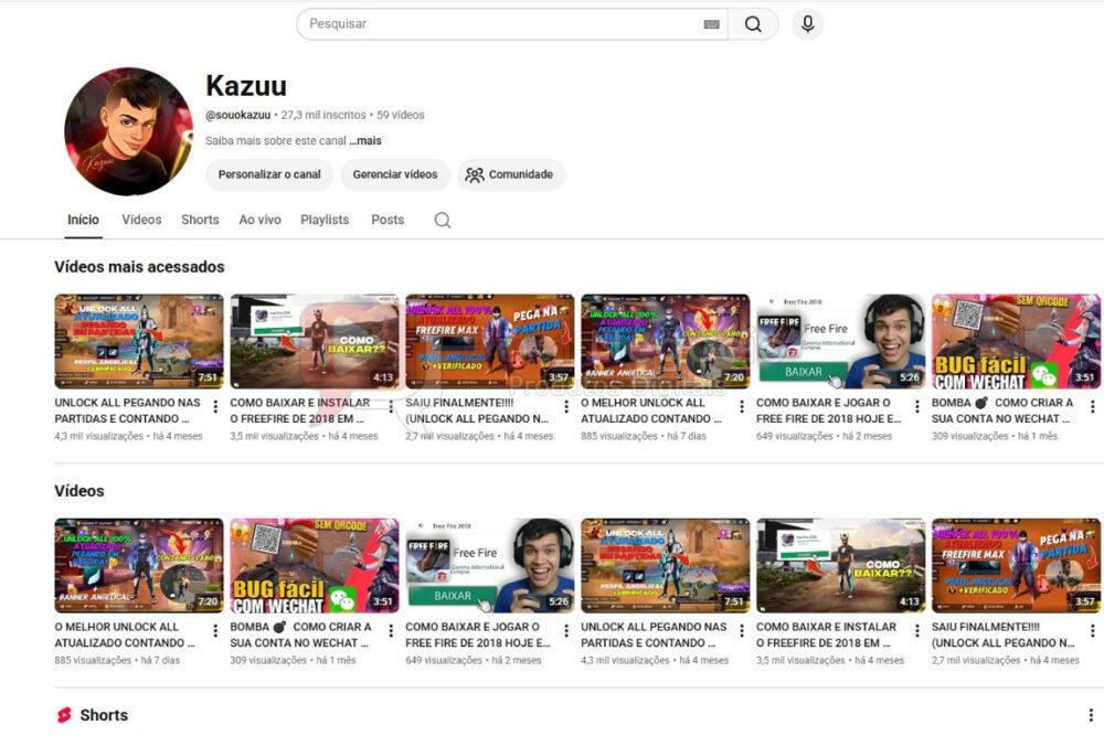 CANAL DO YOUTUBE DE 27K NÃO MONETIZADO - GAMES (COD-604)