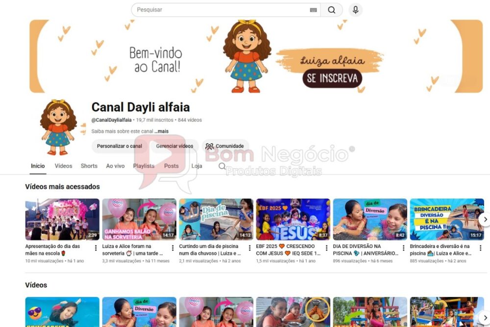 CANAL DO YOUTUBE DE 19K MONETIZADO - VLOGS (COD-610)