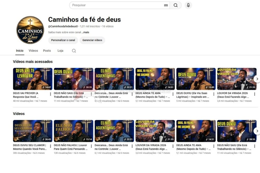 CANAL DO YOUTUBE DE 1K MONETIZADO - MUSICAL (COD-615)
