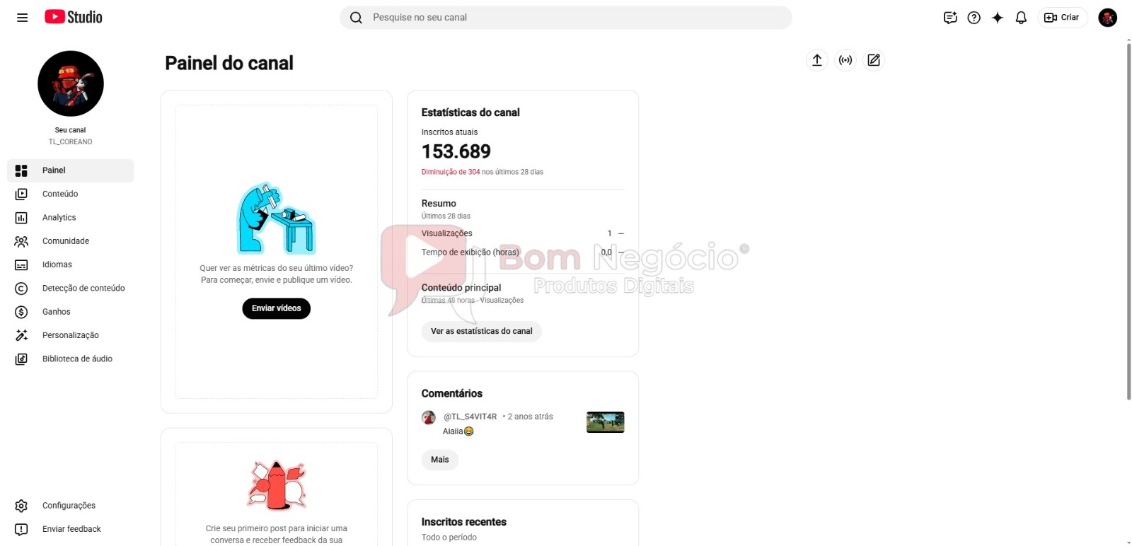 CANAL DO YOUTUBE DE 153K NÃO MONETIZADO - GAMES (COD-616) - Imagem 2