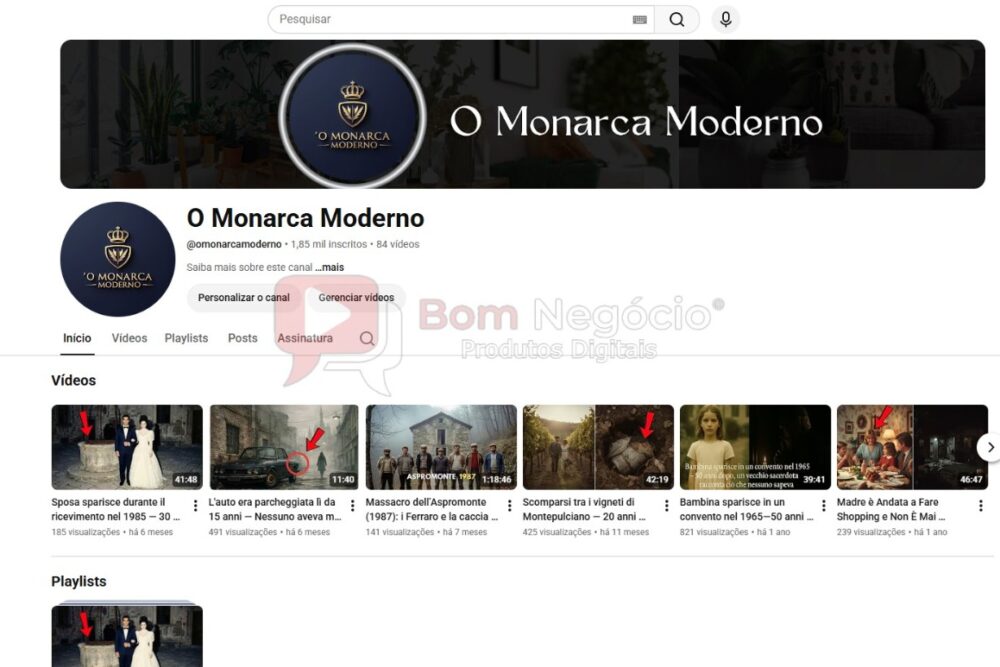 CANAL DO YOUTUBE DE 2K NÃO MONETIZADO - HISTORIAS (COD-627)