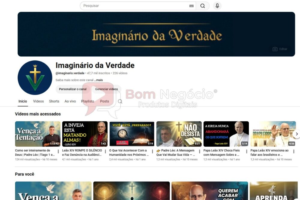 CANAL DO YOUTUBE DE 47K NÃO MONETIZADO - RELIGIÃO (COD-635)