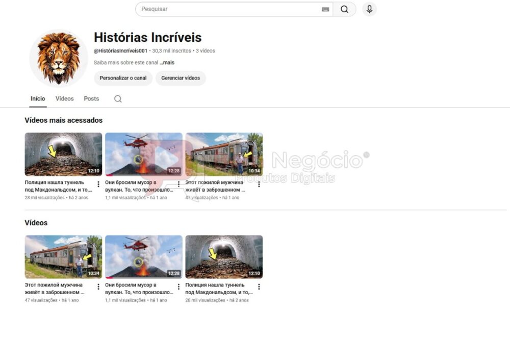 CANAL DO YOUTUBE DE 30K NÃO MONETIZADO - HISTÓRIAS (COD-647)