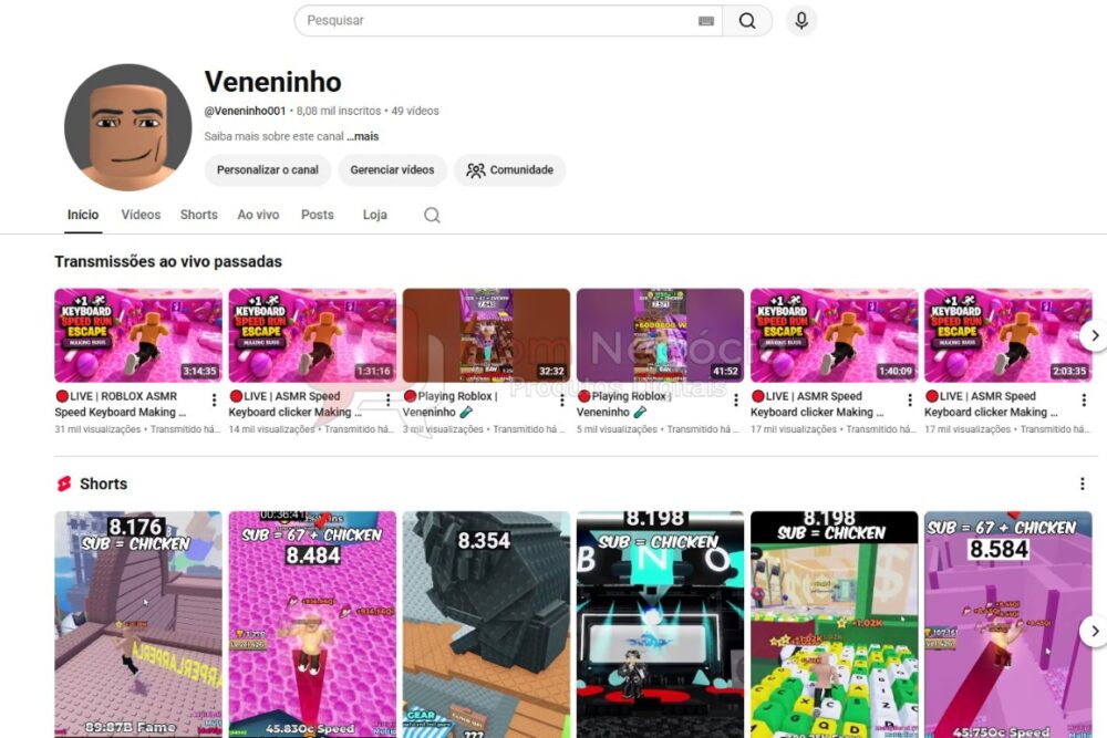 CANAL DO YOUTUBE DE 8K MONETIZADO - GAMES (COD-648)