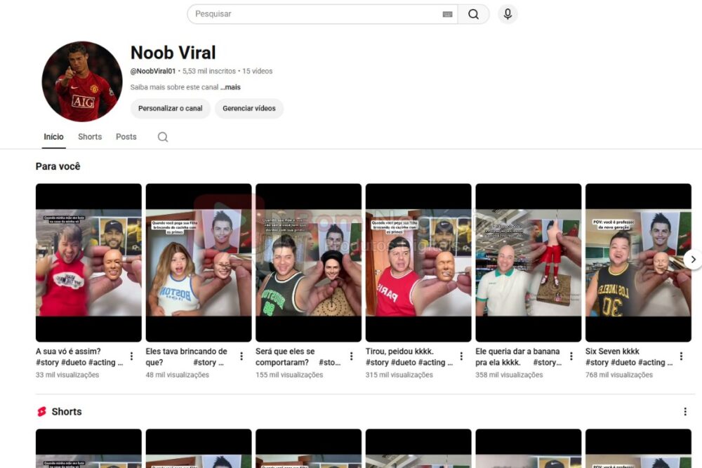 CANAL DO YOUTUBE DE 5K NÃO MONETIZADO - ENTRETENIMENTO (COD-655)