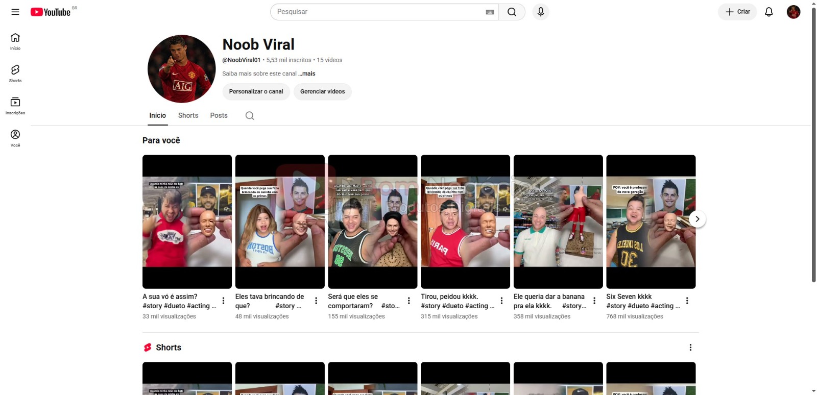 CANAL DO YOUTUBE DE 5K NÃO MONETIZADO - ENTRETENIMENTO (COD-655)