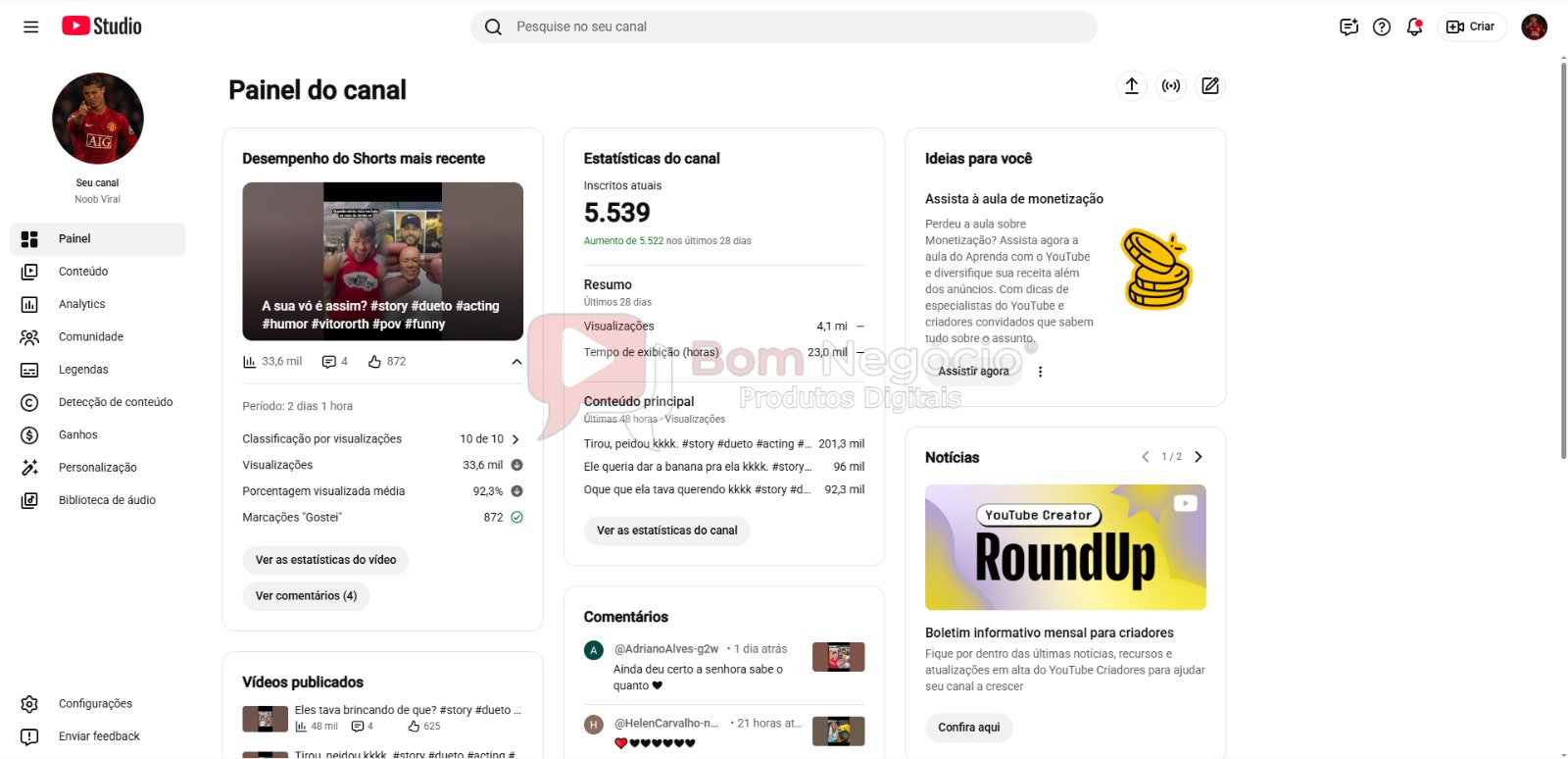 CANAL DO YOUTUBE DE 5K NÃO MONETIZADO - ENTRETENIMENTO (COD-655) - Imagem 2