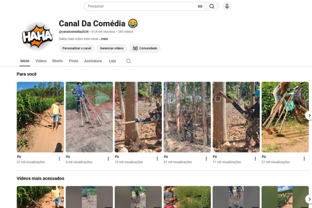 CANAL DO YOUTUBE DE 47K MONETIZADO - HUMOR (COD-658)