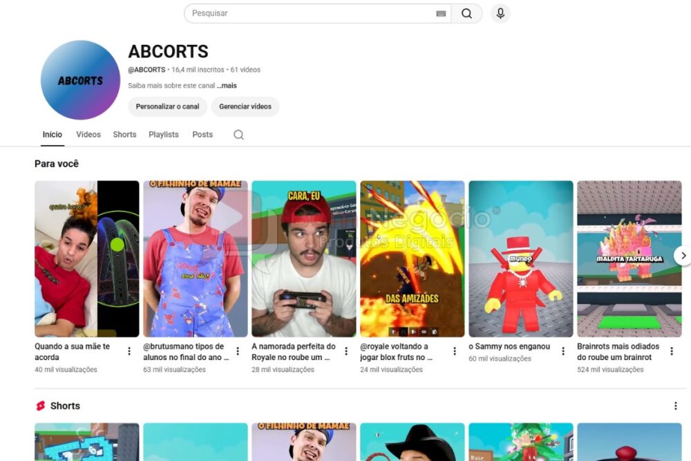 CANAL DO YOUTUBE DE 16K NÃO MONETIZADO A VENDA - ENTRETENIMENTO (COD-664)