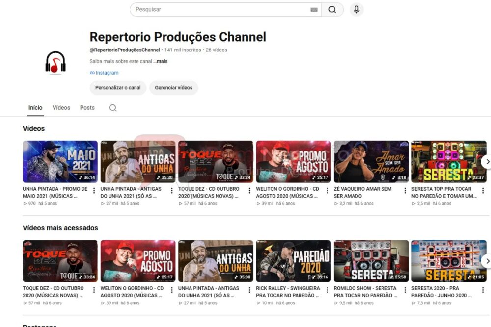 CANAL DO YOUTUBE DE 141K NÃO MONETIZADO - MUSICAL (COD-692)
