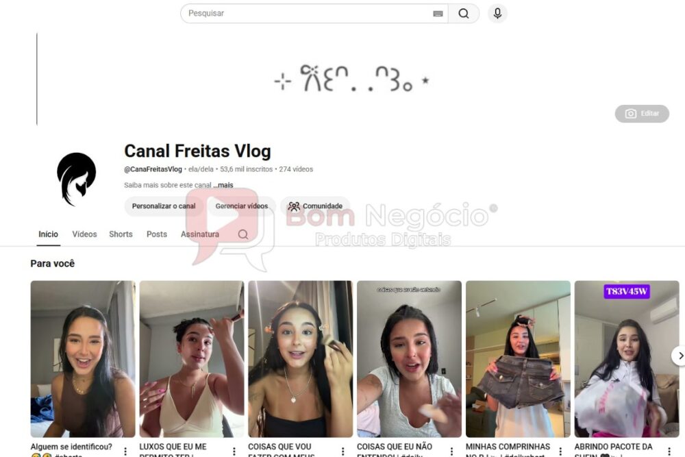 CANAL DO YOUTUBE DE 53K NÃO MONETIZADO - VLOGS (COD-707)