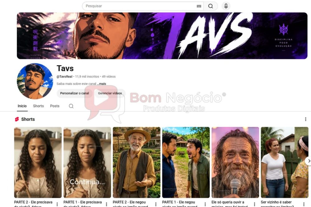 CANAL DO YOUTUBE DE 11K NÃO MONETIZADO - ENTRETENIMENTO (COD-711)