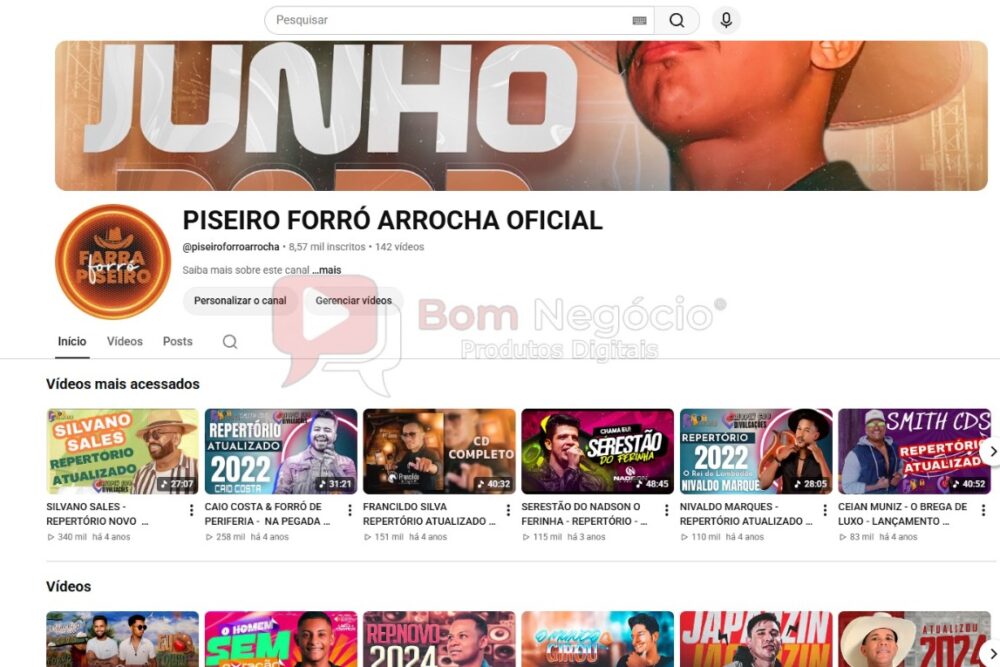 CANAL DO YOUTUBE DE 8K NÃO MONETIZADO - MUSICAL (COD-712)