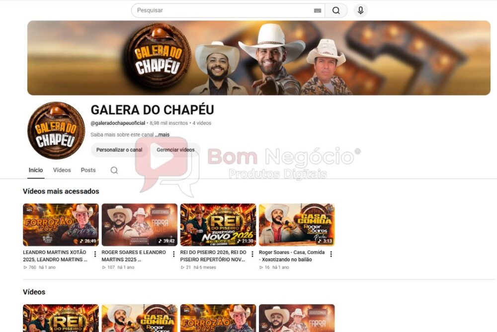 CANAL DO YOUTUBE DE 8K NÃO MONETIZADO - MUSICAL (COD-716)