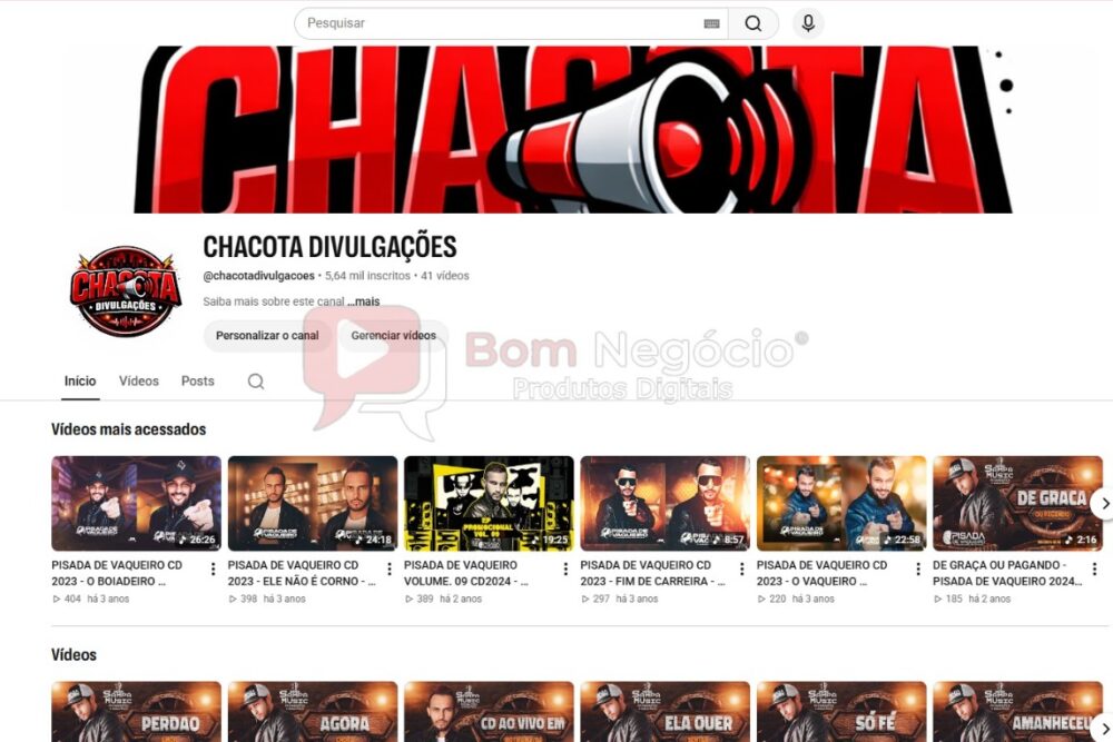 CANAL DO YOUTUBE DE 5K NÃO MONETIZADO - MUSICAL (COD-718)