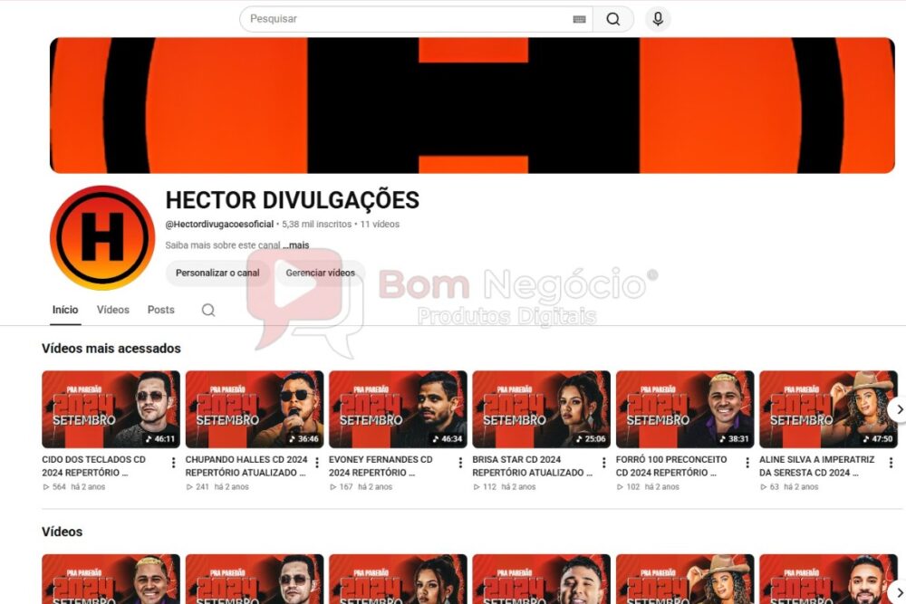 CANAL DO YOUTUBE DE 5K NÃO MONETIZADO - MUSICAL (COD-719)