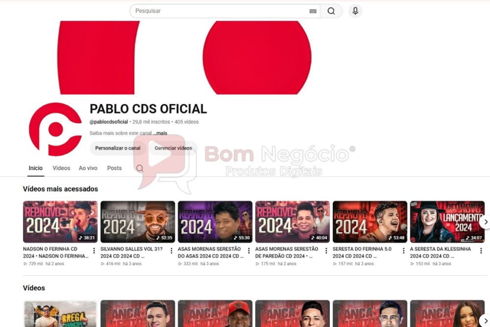 CANAL DO YOUTUBE DE 29K NÃO MONETIZADO - MUSICAL (COD-723)