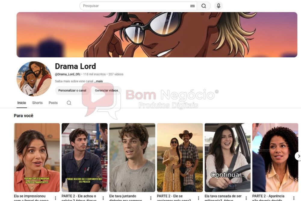 CANAL DO YOUTUBE DE 118K NÃO MONETIZADO - DRAMA (COD-725)